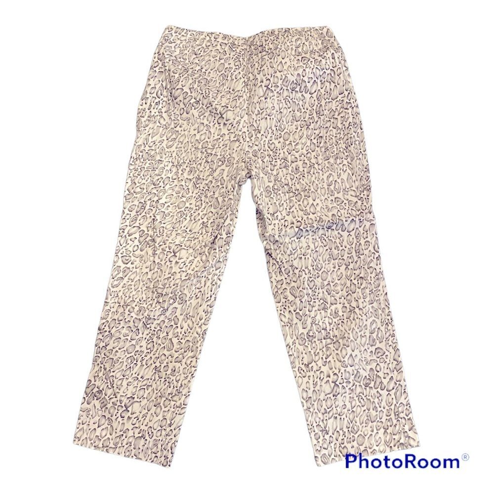 Chico’s Leopard Print Crop Pants capris size 1